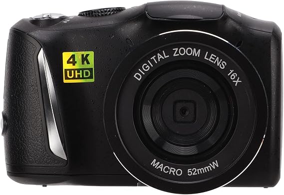 Vbestlife 4K Digital Camera, 48MP Video Camera with 16X Digital Zoom, 3.2" LCD Vlog Camera, Type C Support 128GB SD