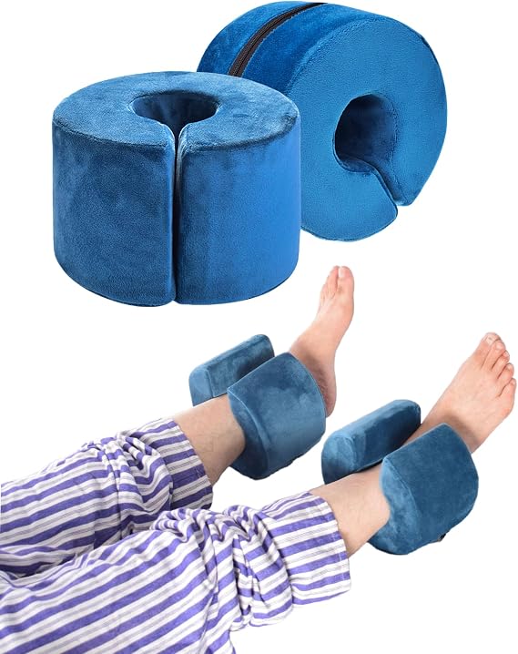 Adult Bed Sore Pads Wedge Foot Support Pillow Pressure Ulcer Ankle Protector Ring Foot Rest Pillows Bedridden Patient Elderly Heel Cushion Sleeping Elevated Foam Pad Leg Post Surgery Recovery Pillow
