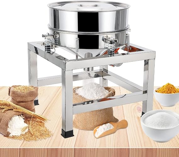 YUCHENGTECH Automatic Sieve Shaker 15.74 Automatic P-o-w-d-e-r Sifter Machine Vibrating Sifter Vibrating Sieve Machine Automatic Sifter Shaker Machine 110V