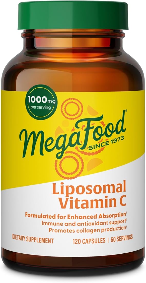 MegaFood Liposomal Vitamin C, Antioxidant & Immune Support, 120 Capsules