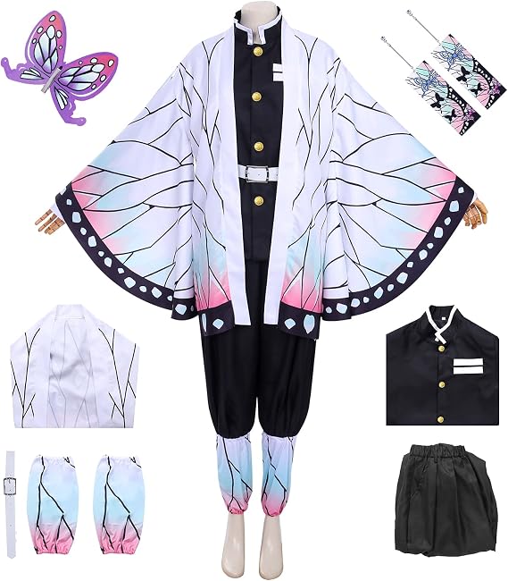 Cosplay Kimono Anime Cosplay Costume,Nezuko Cosplay Kimono for Girls Women,Halloween Costumes Tanjiro Cosplay Costume for Kids & Adults Halloween Carnival Party