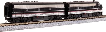 Broadway Limited 7759 EMD F7 AB, RBMN 270/275, Black/Red/White, A-Unit Paragon4 Sound/DC/DCC, Unpowered B, N Scale