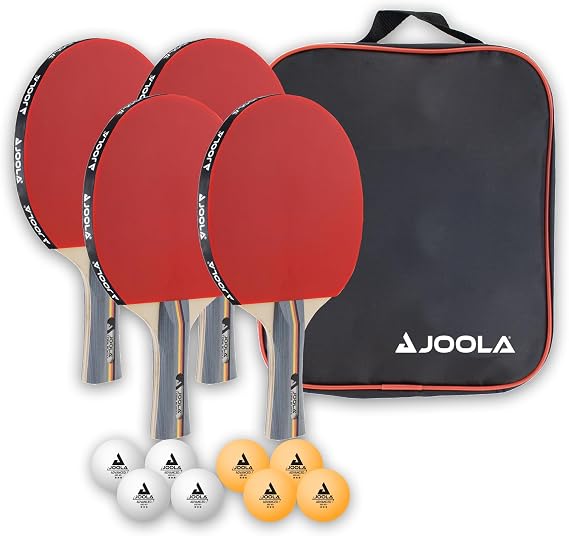 JOOLA Tischtennisset Team School Sets DE-FR-IT mit Tischtennisschläger+Tischtennisbälle+Tischtennishülle