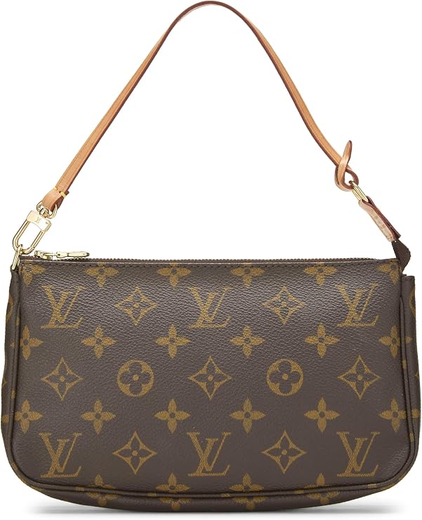 Pre-Loved Monogram Canvas Pochette Accessoires, Brown