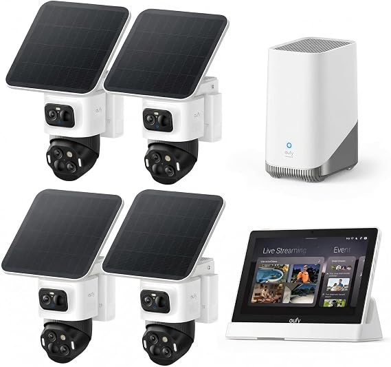 eufy Security eufyCam S4 4-Cam Kit & eufy Smart Display E10 (Bundle)