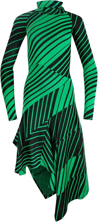 Asymmetrical Highneck Dress