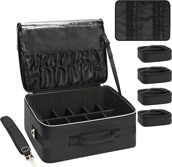 Relavel Extra Large Makeup Bag,Professional Makeup Case