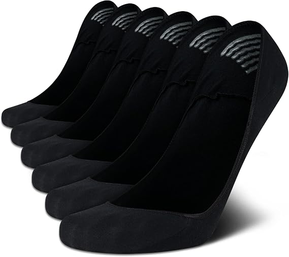 Calvin Klein Mens 6 Pack Soft Cotton Invisible Low Cut Liner Socks