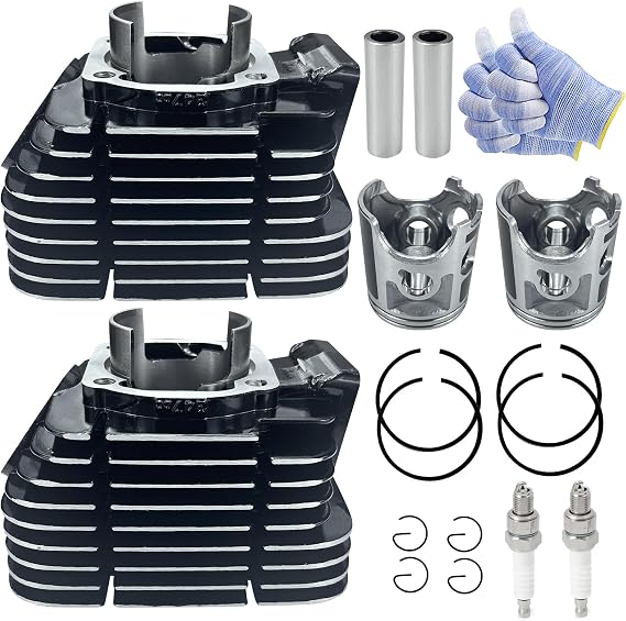 64mm Cylinder Piston Ring Gasket Top End Rebuild Kit for Yamaha RD350 | 1973-1975 360-11321-00 360-11311-00-00