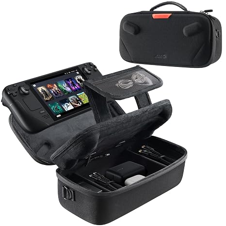 JSAUX Tasche für Steam Deck/Steam Deck OLED Hartschalen-Reisetasche