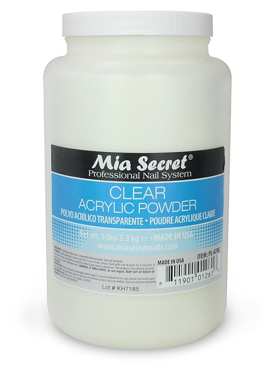 Mia Secret Clear Acrylic Powder (5Lbs)