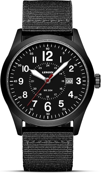 LN LENQIN Mens Watches Military Watch Sport Analog Quart Watches for Men