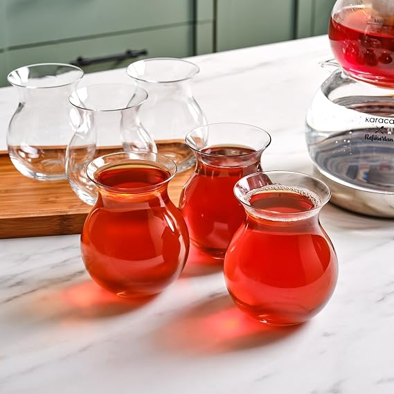 Refikadan Tatlıcan Tea Glass Set with 6