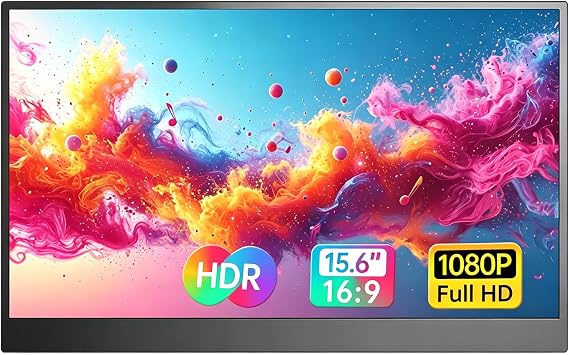 Portable Monitor, 15.6'' 1080P USB C HDMI Portable Second External Monitor