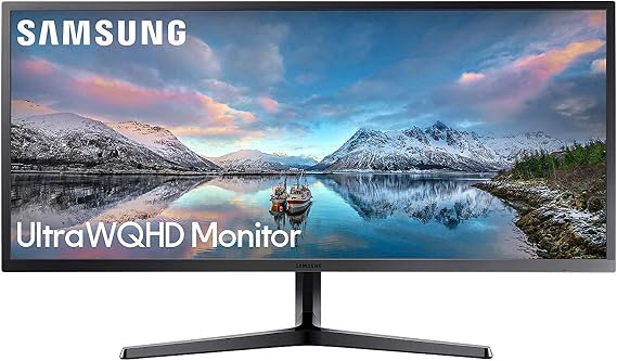 SAMSUNG 34-Inch SJ55W Ultrawide Gaming Monitor (LS34J550WQNXZA) 75Hz Refresh, WQHD Computer Monitor, 3440 x 1440p Resolution, 4ms Response, FreeSync, Split Screen, HDMI, Black