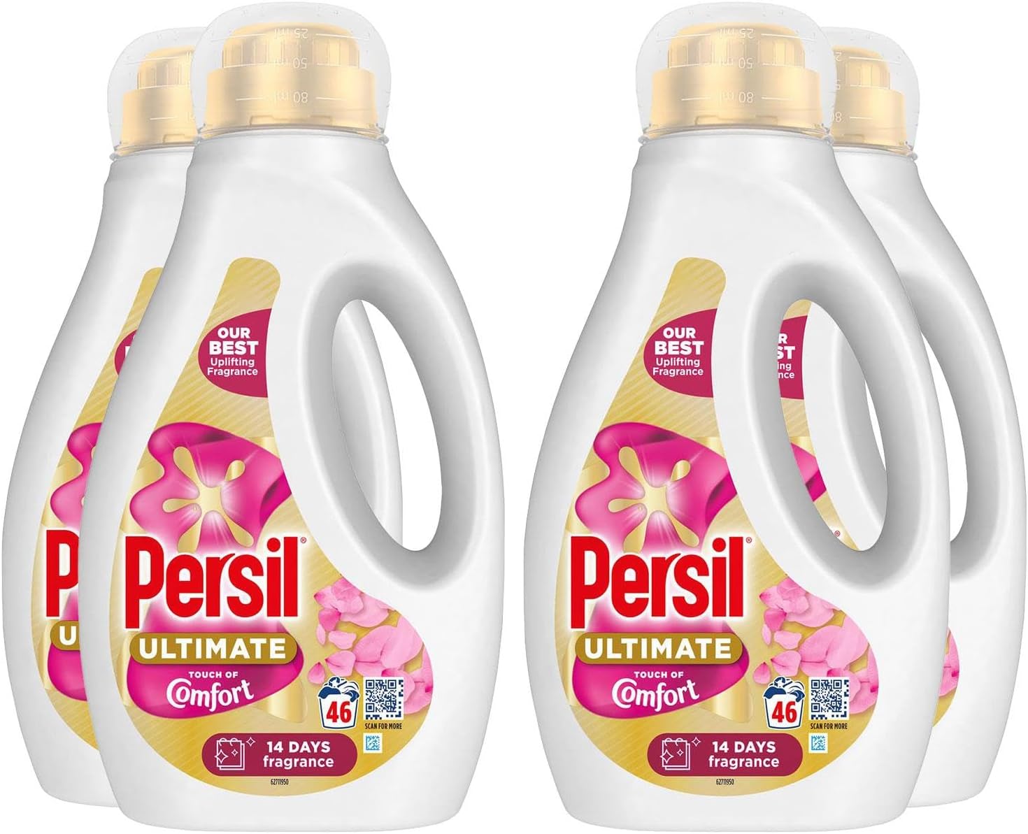 Persil Ultimate Liquid Detergent Outstanding Stain Removal Effective in Quick and Cold Washes with 14 Days of Lasting Freshness 46 Washes, 1.242 Litre Buy 4, Touch of Comfort