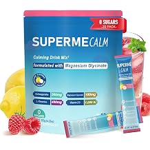 Cortisol Support Powdered Drink Mix Cortisol Supplements for Women & Men, 150mg Magnesium Glycinate, Ashwagandha, L-Theanine - Vegan, Non-GMO, Sugar-Free, 30 Raspberry Lemonade Sticks
