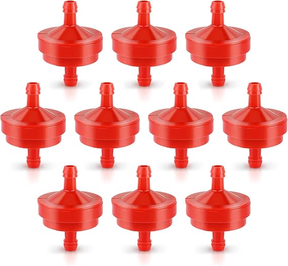 AUTOKAY Lawn Mower 1/4" Inline Gas Fuel Filter Compatible with 298090 298090S Toro 42-5240 56-6360 John Deere AM107314 LG298090 LG298090S PT4265 Pack of 10