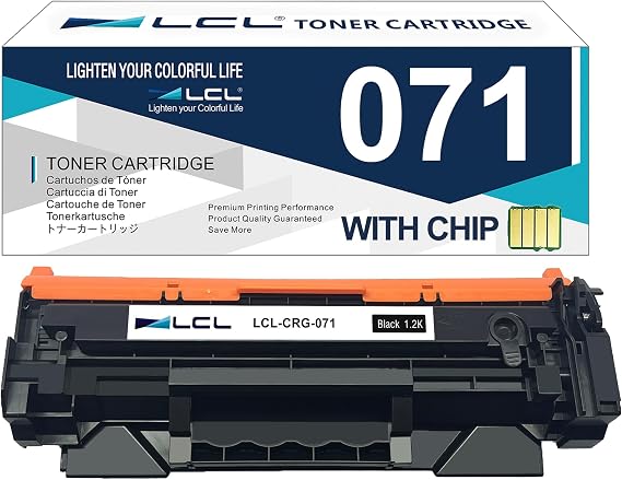 LCL 071 Black Toner Cartridge Compatible Replacement for Canon 071 071H Black Toner CRG071 CRG-071 for Canon imageCLASS LBP122dw LBP122 LBP120 MF270 Mf272dw Mf273dw Mf275dw Printer (1-Pack)