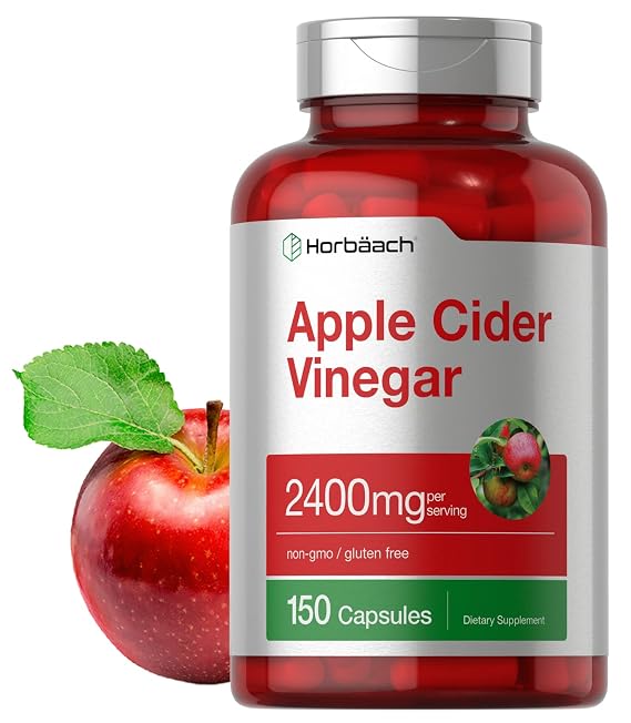 Horbaach Apple Cider Vinegar Capsules | 2400mg | 150 Count