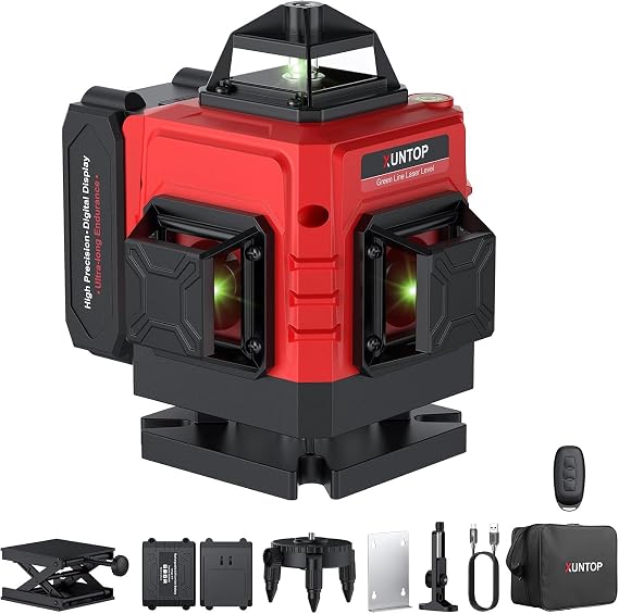 XUNTOP 16 Line 4 X 360 Laser Level,Pulse & Manual Mode Laser Level