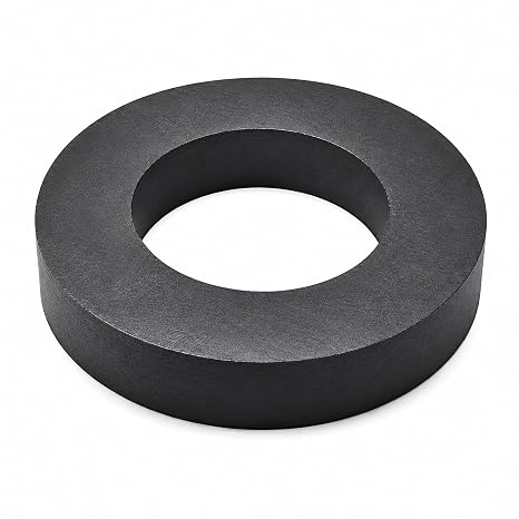 Ferrite Ring Magnet, 4In Dia, Big Round Circle Ceramic Magnets with Hole | Strong Large Donut Circular Magnetic Ring Heavy Duty for DIY, Crafts Speaker Creative Hobbies Science