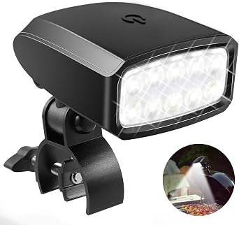 Grill Lights for Outdoor Grill,Grill Light 360 Rotatable and Fold able,BBQ Light 10 LED Lights,Outdoor Grilling Accessories Including Sturdy Clamp Mount Fits Handle Battery NOT Included