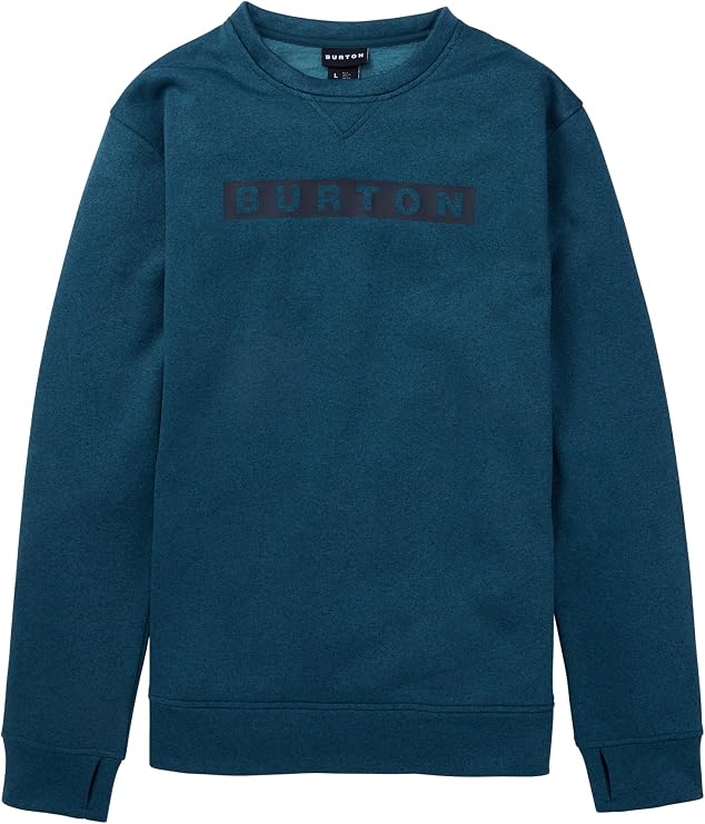 Burton Men's Oak Pullover Crew, Deep Emerald Heather, XXL