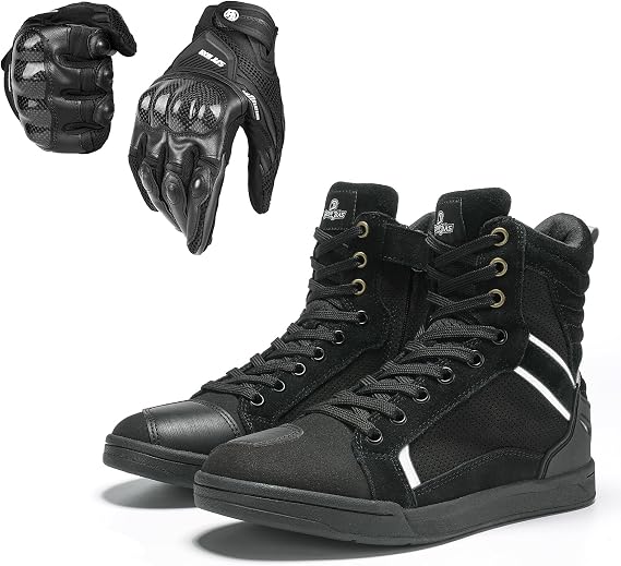 BORLENI Motorcycle Shoes and Motorcycle Gloves