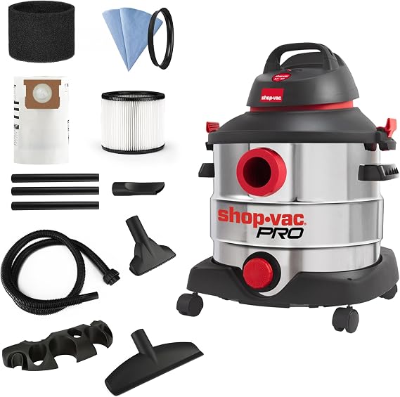 Shop-Vac 8 Gallon 6.0 Peak HP Stainless Wet/Dry Vac, Blowing, 5989400