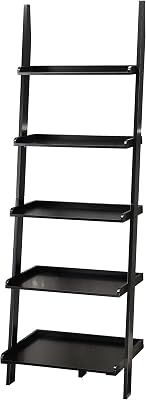Convenience Concepts American Heritage 5 shelves Bookshelf Ladder, Black