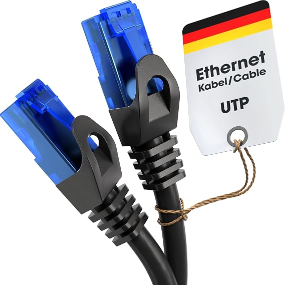KabelDirekt Network Cable 10Gbps 1.5ft, Black