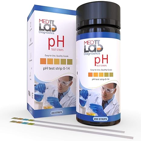 pH Test Strips - 200 Litmus Paper pH Test Strips for Urine and Saliva Level Testing (PHUNIV) - 0 to 14 Universal Plastic pH Strips Drinking Water, Kombucha, Pool, Spa, Hotub, Soap, Urine and Saliva
