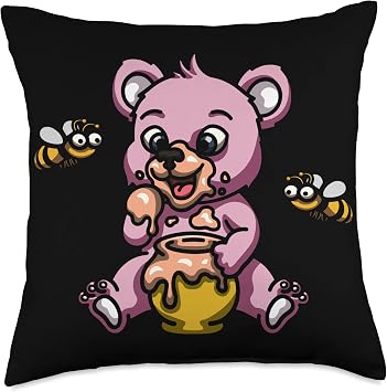 Bear Whisperer Apiarist Bee Honeycomb Honey-Bee Beekeeper Throw Pillow