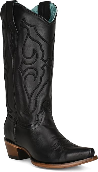Corral Boots Women's Handcrafted Western Boots | Snip Toe Tall Cowboy Boots with Embroidery Design