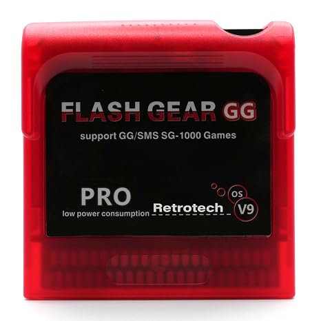Retrotech Flash Game Gear 500 In 1 Game Cartridge V2 For Game Gear - Red