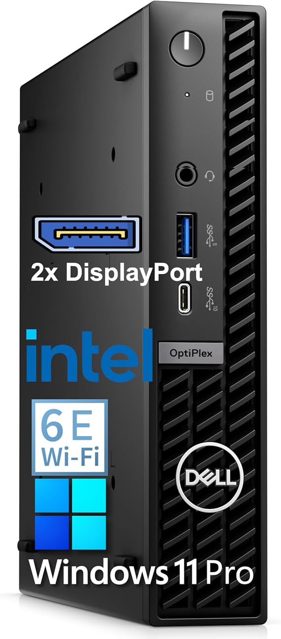 Dell 2026 OptiPlex Mini Desktop Computer 16GB DDR5 RAM, 256GB PCIe SSD