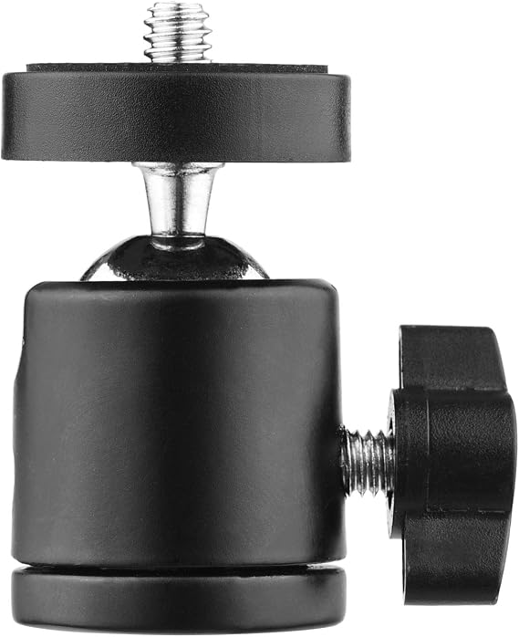 Andoer Mini Ball Head Swivel Tripod Head Adapter Mounting Base 360 Degree Swivel with Universal 1/4 Inch Screw Mounts for DSLR ILDC Camera DV Tripod Monopod