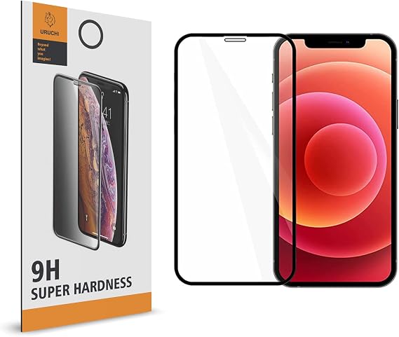 URUCHI iPhone 12 Mini (5.4'') ile Uyumlu Ekran Koruyucu, HD Tam Kapsamlı Ekran Kapağı Cam Filmi