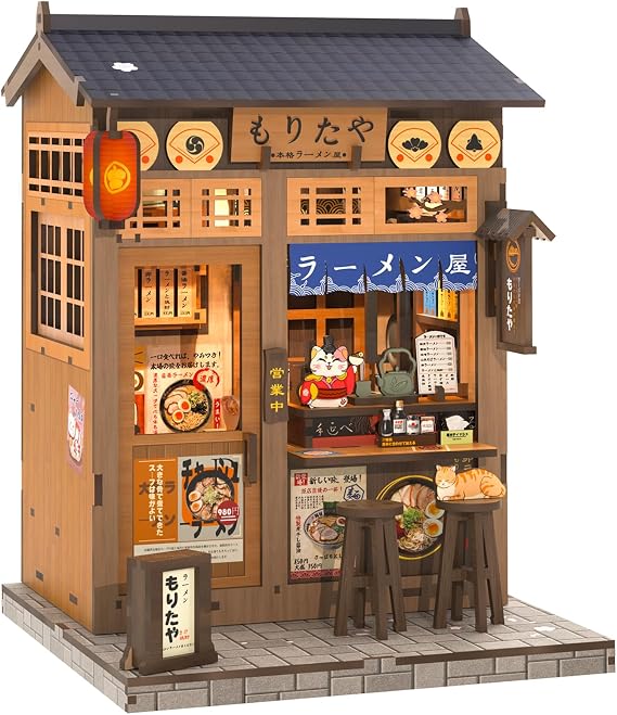 CUTEBEE Japanese Book Nook Kit, DIY Miniature House Kits for Adults
