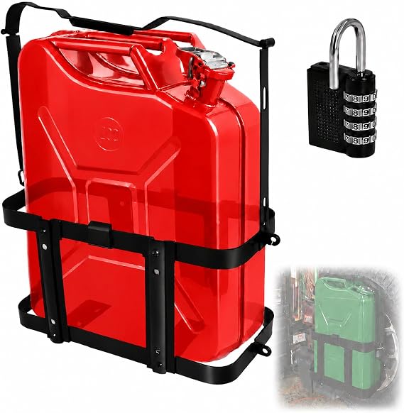 Jerry Gas Can Holder Rack with Combination Lock, 5 Gallon