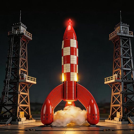 BRIKSMAX 2.0 Light Kit Compatible with Lego Ideas Tintin Moon Rocket 21367 Building Sets - Original LED Lighting Kits (Accessories Only) for Display, Gifts & Collectors
