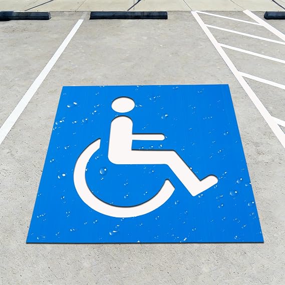 Handicap Parking Stencil (Plastic),Handicap Stencil for Parking Lot