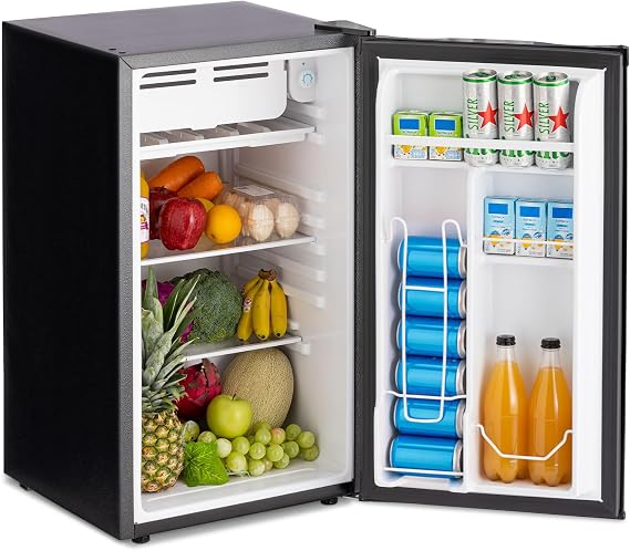 Erivess 3.2 Cu Ft Compact Mini Fridge with Freezer, 7 Temp Setting for Dorm