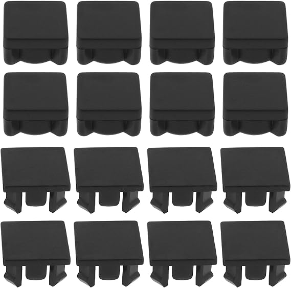 Briny River 16pcs Rubber Feet Screw Covers Console Accessories for PlayStation 2 Fat PS2 Fat Console System Black