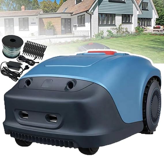 Automatic Robotic Lawn Mower, 1/4 Acre Lawn Mower Robot, App Control, 20-55 mm Mowing Height and 33% Slope, Route Planning and Automatic Charging, Robotic Lawn Mower Parallel Track Lawn for Lawn