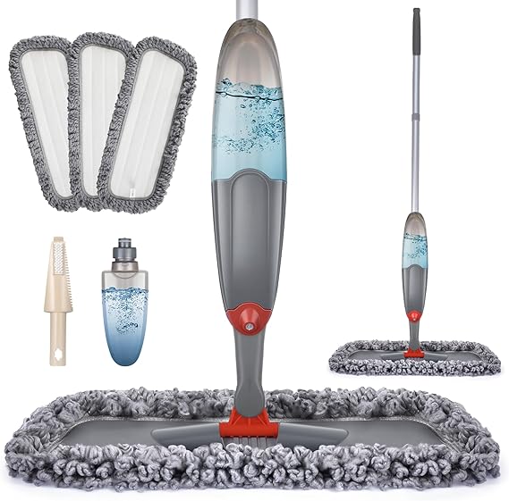 Microfibre Spray Floor Mops for Cleaning: for Hardwood Laminate Tiles Vinyl