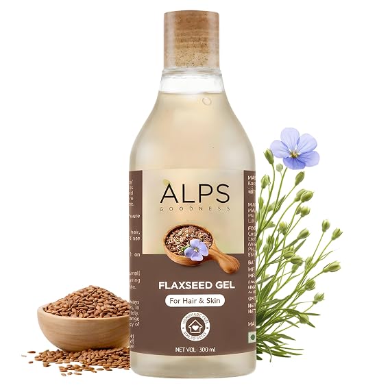 Alps Goodness Flaxseed Gel for Hair, Frizz Control, 10.14 Fl Oz