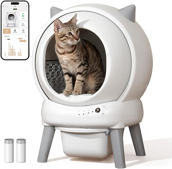 Automatic Litter Box, Self Cleaning Cat Litter Box for Multiple Cats