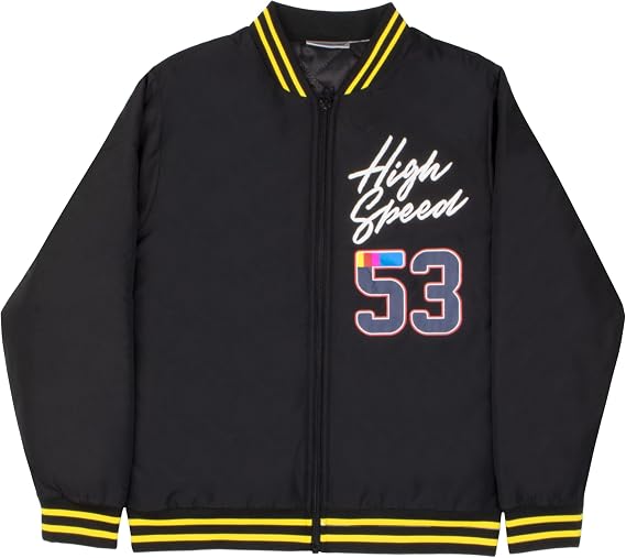 NASCAR Racing Boy's Varsity Bomber Jacket - Graphic Print Racecar Jacket for Kids and Teens